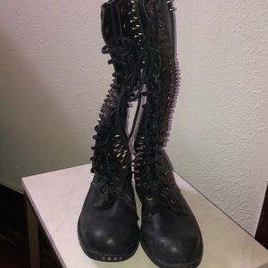Leather Stud Boots